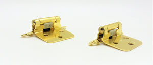 LG Sourcing 2-Pack 3/8" Self-Close Flush Hinge, Brass Surface #90389