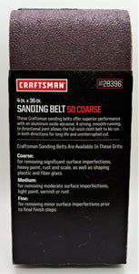 Craftsman Sanding Belt 4"x36" 50 Coarse Grit #928396