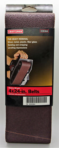 Cinturón de lijado Craftsman de 4"x24", grano grueso 50, n.º 928384