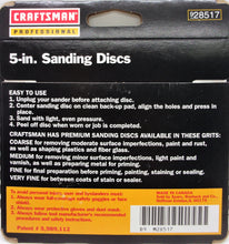 Load image into Gallery viewer, Craftsman 3-Pack 150 Grit 8 Hole Sanding Discs,  #928517