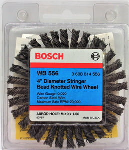 BOSCH WB 556 4" STRINGER BEAD KNOTTED WIRE WHEEL ARBOR M-10 X 1.50 USA