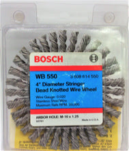 Load image into Gallery viewer, Bosch WB 550 4&quot; Stringer Bead Knotted re Wheel  M-10 x 1.25 USA