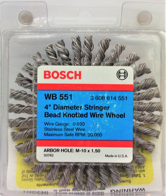 Bosch WB 551 Rueda de alambre anudado con talón de 4