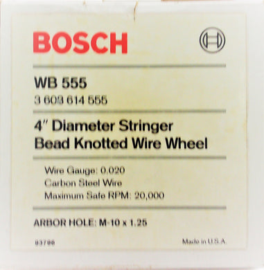 Bosch WB 555 Rueda de alambre anudado con cordón de 4