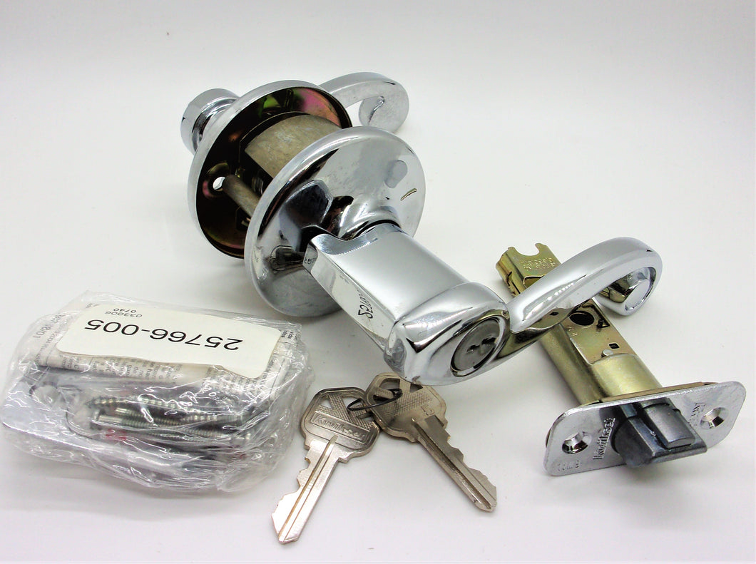 Kwikset 405LL RH 26 RCAL RCS Right Handed Keyed Entry Lido Lever in Polished Chrome#94059-014