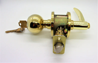 Weiser Lock LA530, H/G3, K4, B, RLR1 Keyed Entry Lever Set, Bright Brass
