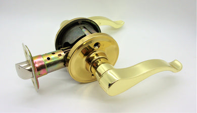 Weiser Lock LA100, C3, B, RH, RLR1 Corsair Bright Brass Passage Lever Set