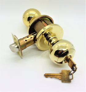 Weiser Lock NA, 500, H, 3, KD, CCK, BX Huntington Keyed Entry Lever Set, Bright Brass