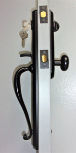 HAUN Iron Door Handleset HH8668-BA cilindro único, acabado negro mate