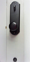 HAUN Iron Door Handleset HH8668-BA cilindro único, acabado negro mate