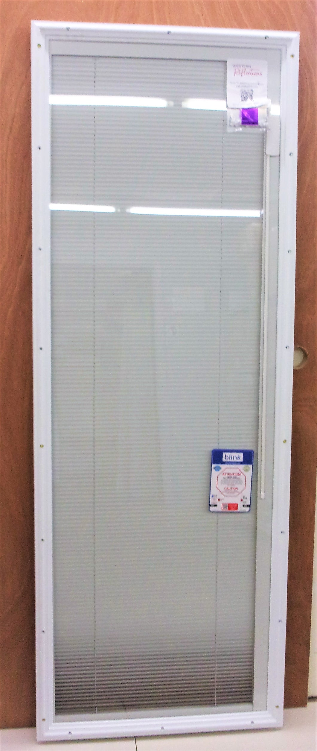 22-in x 64-in Clear Front Full Door Glass Inserts With Mini Blinds Between Glass (