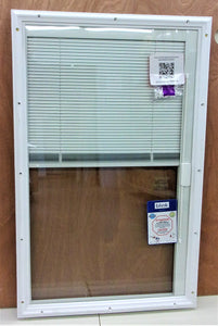 22-in x 36-in Clear Front Half Door Glass Inserts With Mini Blinds Between Glass ("For Sale In Store Only")