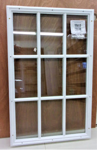 22-in x 36-in Clear Front Half Door Glass Inserts With Grid Over Glass 9 - Lite ("For Sale In Store Only")