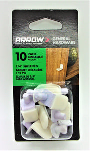 Arrow 160493 Clavijas para estantes de 1/4" - 10 unidades 