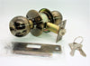 Global Door Controls GLC Light Commercial Grade 3 Lock GLC-5180B-609, perilla de puerta de entrada con llave de latón satinado