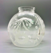 Cargar imagen en el visor de la galería, Angelo - Pantalla de lámpara de cristal de globo grabada con flores transparentes #81010