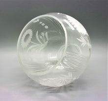 Load image into Gallery viewer, Angelo - Clear Flower Etched Globe Glass Lamp Shade #81010