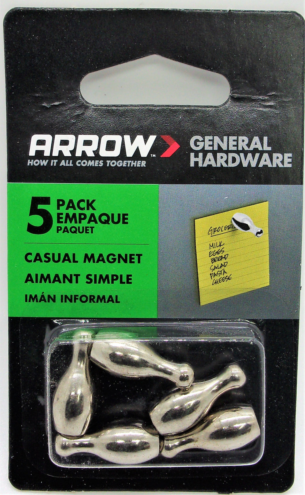 Arrow General Hardware 5 pack Bowling Pin Casual Magnet #172231