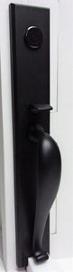 HAUN Iron Door Handleset HH8669-BA Single Cylinder, Matte Black Finish
