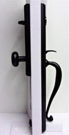 HAUN Iron Door Manija HH8669-BA cilindro único, acabado negro mate