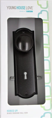 Liberty Hardware's YOUNG HOUSE LOVE Cocoa Bronze Beaded Doorknob Metal Wall Hook