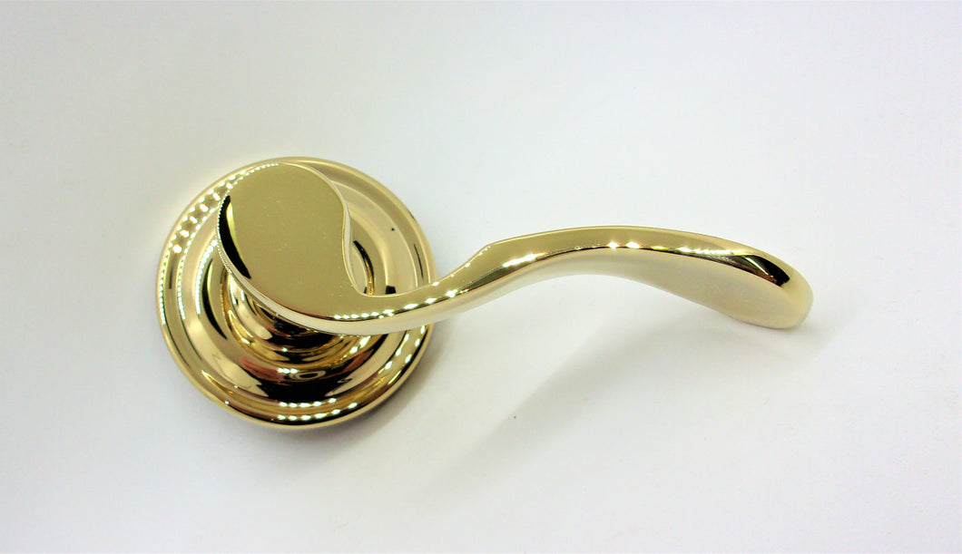 Sapphire LN-15170-R-PVD Novelle Style Residential Right Hand Dummy Door Lever in Polished Brass