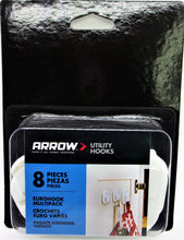 Load image into Gallery viewer, ARROW - 8 piece Adhesive Back Utility Hooks #160388