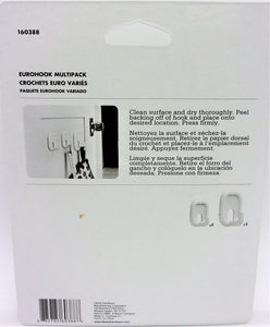 ARROW - 8 piece Adhesive Back Utility Hooks #160388