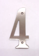 Load image into Gallery viewer, BHP 4&quot; (102mm) Solid Brass House Number -  (Satin Nickel)