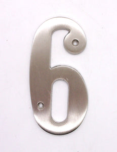 BHP 4" (102mm) Solid Brass House Number -  (Satin Nickel)