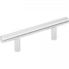 3" Center-to-center Polished Chrome Naples Cabinet Bar Pull #136PC