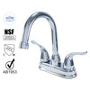 Wasserman 14156063 - Hybrid Metal Deck Faucet Double Handle High Arc, Pop-up