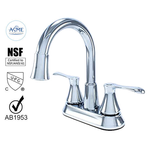 Wasserman 14167063 - LED Hybrid Metal Deck Faucet, Double Handle, Washerless