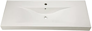 DECOLAV 1466-CWH City View Rectangular Semi-Recessed Vessel Sink, White (For Sale In Store Only)