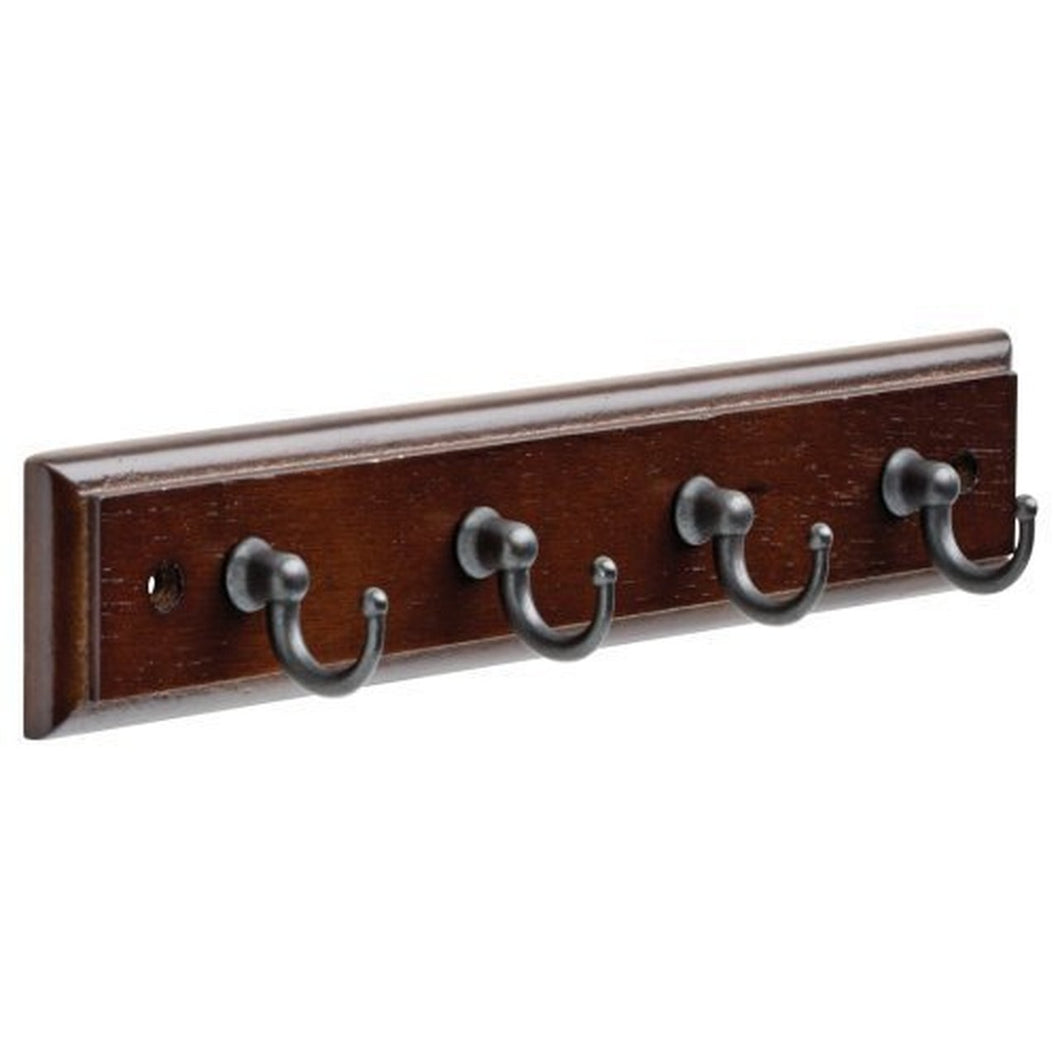 LIBERTY 165540 Four Hook Key Rack Cocoa and Soft Iron, 9-Inch