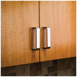96 mm Center-to-Center Satin Nickel Square Asher Cabinet Pull #193-96SN