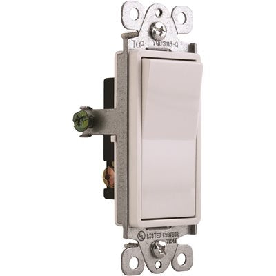 Preferred Industries 120-277-Volt 15 Amp Decorative Rocker Switch Single Pole White