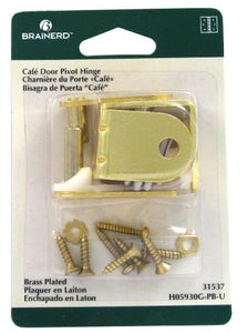 Cafe Door Pivot Hinge- Brass Plated H05930G-PB-U