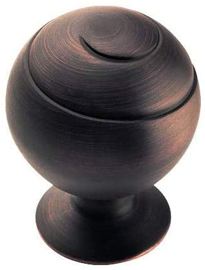 Amerock BP9338-ORB Oil Rubbed Bronze Swirl'z Spiral Ball Cabinet Hardware Knob, 1-1/8