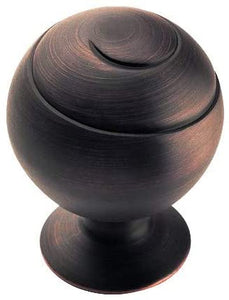 Amerock BP9338-ORB Oil Rubbed Bronze Swirl'z Spiral Ball Cabinet Hardware Knob, 1-1/8" Diameter