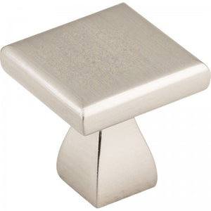 1" OVERALL LENGTH SATIN NICKEL SQUARE HADLY CABINET KNOB #449SN