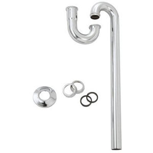 MASTER PLUMBER 453 050 1-1/4 pulgadas de diámetro exterior Junta deslizante de tubo X Sifón cromado para drenaje de piso de lavabo de 20 pulgadas