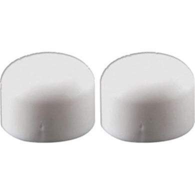 Plastic Round Toilet Bolt Cap Set, White