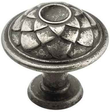 Amerock BP53027AP Padma 1-5/16 in (33 mm) de diámetro perilla de gabinete de peltre envejecido