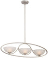 Candelabro lineal de 3 luces Eurofase 27974-018 Carlucci en plata antigua