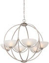 Eurofase 27976-012 Lámpara de araña moderna Carlucci de 6 luces, plateada