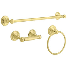 Load image into Gallery viewer, DELTA 3pc POLISHED BRASS GREENWICH BATH ACCESSORY KIT #138285