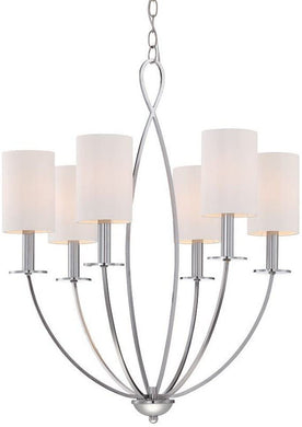 Eurofase 28072-027 Modern Castana 6-Light Chandelier, Chrome (SOLD IN STORE ONLY)
