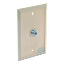 Coaxial Cable Wall Outlet – Single – Ivory