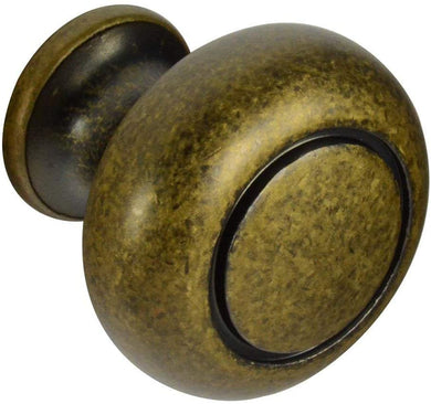 Gate House #Z780-31.5-LABM-D - 1-1/4 in. (32mm) Round Cabinet Knob, Antique Brass